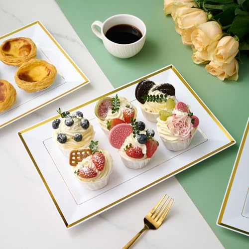 FOCUSLINE 8PCS Plastic Serving Trays Set