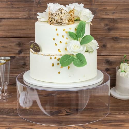 Efavormart 14 Inch Round Clear Acrylic Cake Stand