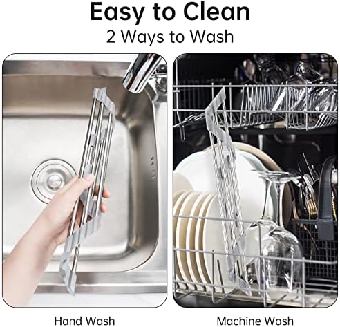 Tomorotec Triangle Roll-Up Dish Drying Rack for Sink