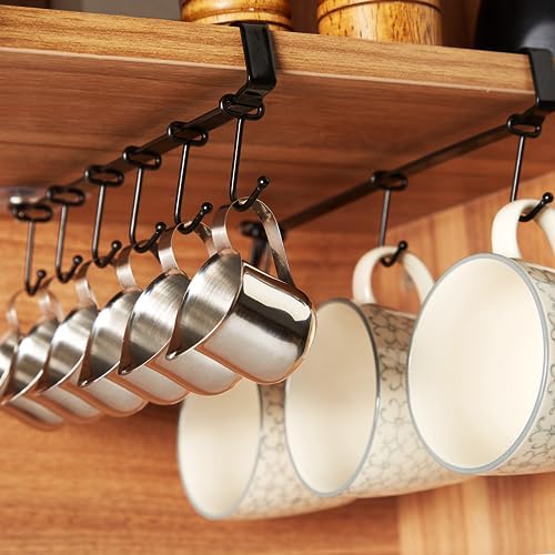 Xilaotou Mug Rack Under Cabinet - Coffee Cup Holder 2 Sets