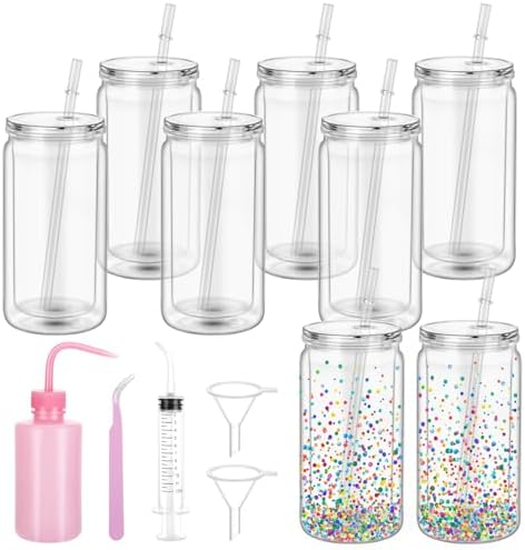 13 Pcs Snow Globe Tumbler Kit with Lid and Funnel