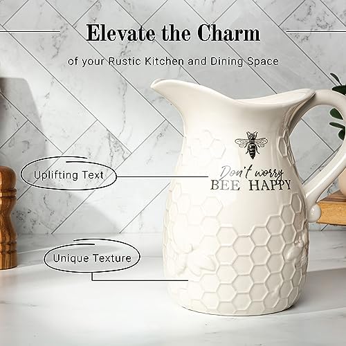 Youngs Inc Ceramic Water Pitcher - 9x9x10 Serving Jug