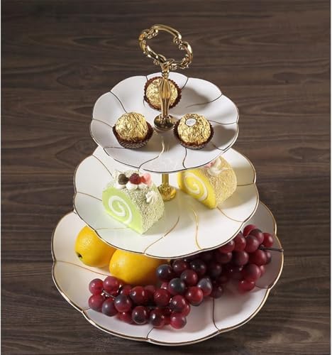 Ceramic Fruit Plate 3-Tier Tray for Home Display and Serving