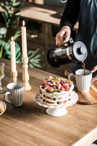 8 Inch Porcelain Cake Stand for Desserts and Tea Parties