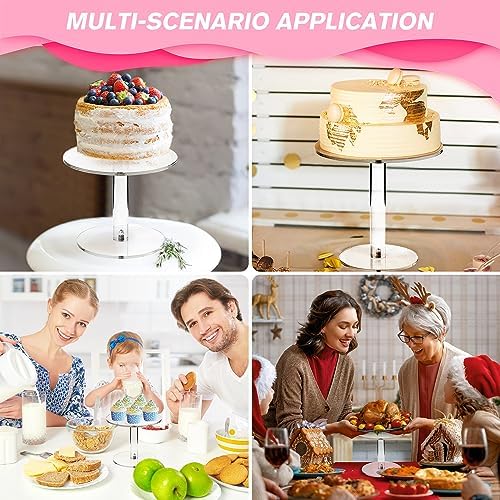 Willsin Clear Acrylic Cake Stand for Dessert Display