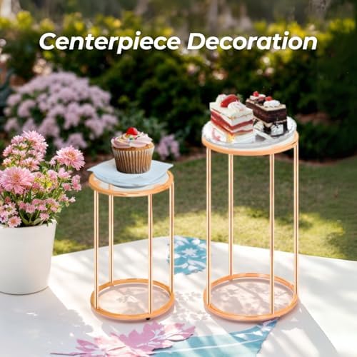 5PCS Round Gold Cake Stand for Party Display