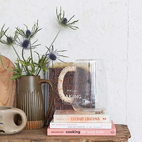 Bloomingville Matte Brown Stoneware Ribbed Pitcher