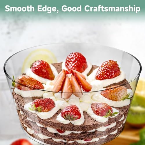 148oz Trifle Bowl with Pedestal Modern Glass Party Dessert Display Stand
