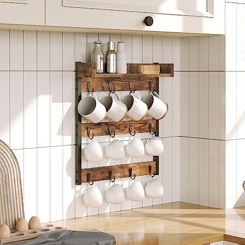 Yatiney Coffee Mug Holder Stand 3 Tier Tree Rack 12 Cups