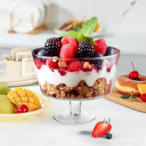 148oz Trifle Bowl with Pedestal Modern Glass Party Dessert Display Stand