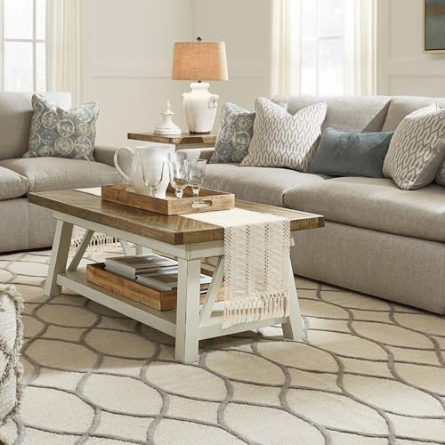 OTOSTAR Ivory Macrame Table Runner 60 Inches Long