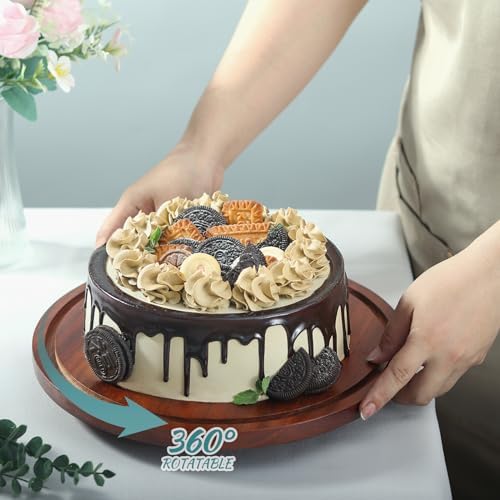 CherHome Rotatable Cake Stand with Lid 118in