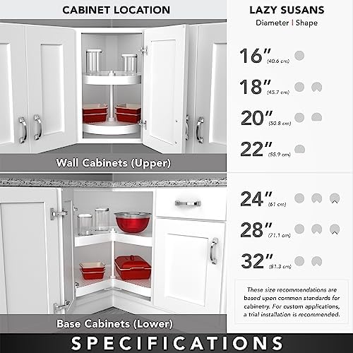 Rev-A-Shelf 24 Dual Tier Pie-Cut Lazy Susan Organizer