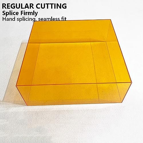 MegLob Acrylic Rectangular Cake Stand Display Pedestal for Events and Parties Blue
