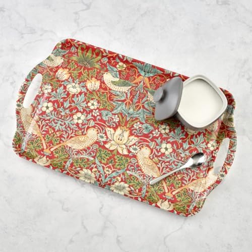 Pimpernel Strawberry Thief Red Melamine Serving Tray with Handles