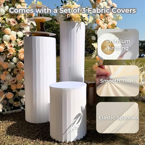 3PCS Sturdy Cardboard Cake Stands for Party and Wedding