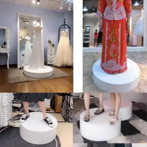 Black Round Cylinder Pedestal Stands for Display