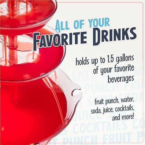 Nostalgia 3-Tier Lighted Beverage Dispenser