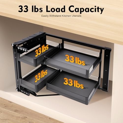 Cubellin Blind Corner Cabinet 2 Tiers Pull Out Organizer
