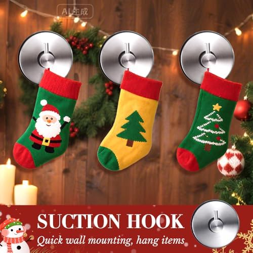 Multifunctional Suction Cup Wreath Hanger Hook 2pc Gold
