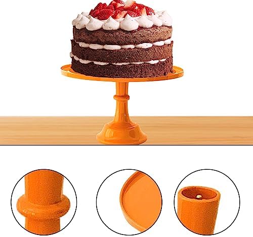 Sprinkles Confetti 11 Inch Peach Orange Cake Stand