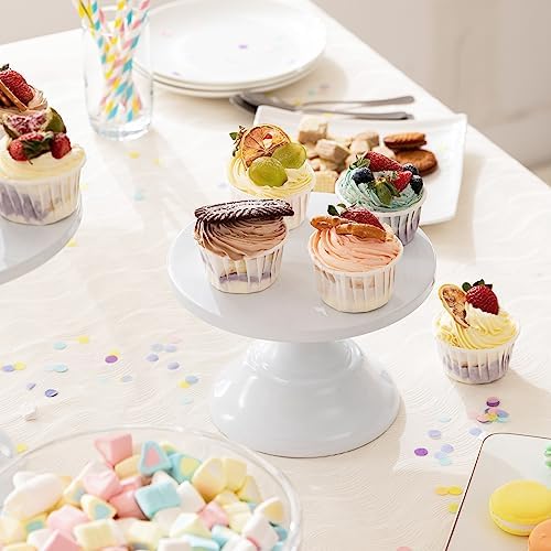 HBlife 3-Piece White Cake Stand Set 8 10 12 Inch Plates