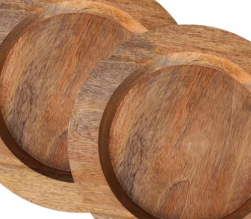Alpha Living Home 13 Inch Rustic Charger Plates 2 Pack