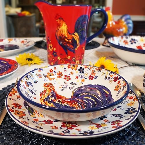 Certified International Morning Rooster 112 oz Pitcher