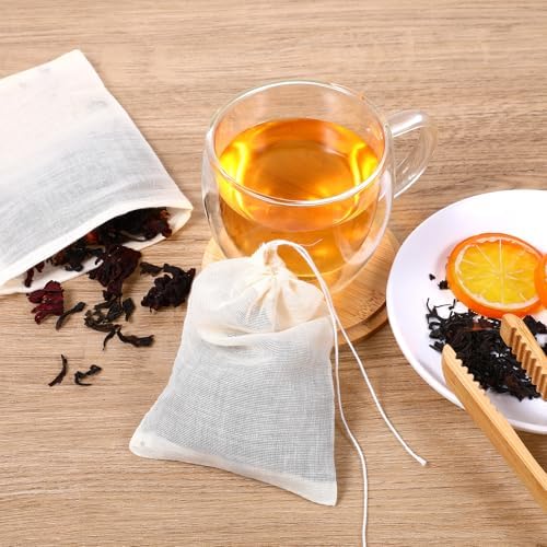 Giantree 30 Pcs Tea Filters Drawstring Bags