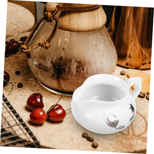 Ceramic Milk Pitcher for Coffee Bar Multi-Use Creamer Jug