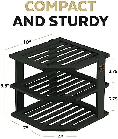Bambsi Bamboo Corner Shelf - Black