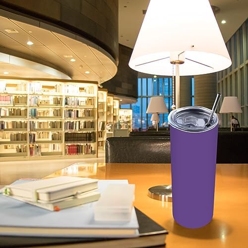 Amtidy 8 Pack 20 Oz Insulated Tumbler with Lid and Straw