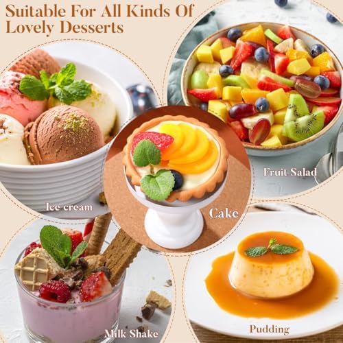 Luxshiny Single Cake Pan - White Pedestal Cupcake Stand for Parties