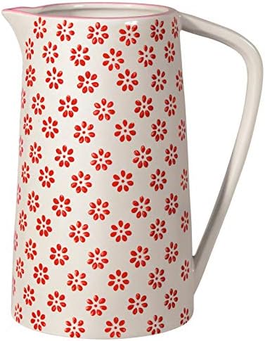 Bloomingville Ceramic Pitcher with Handle Susie Red