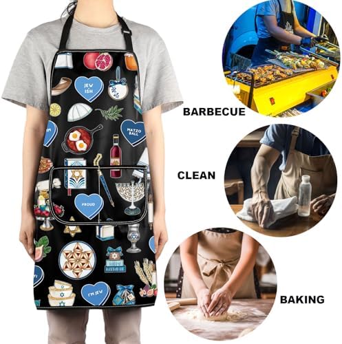 JNIAP Hanukkah Cooking Apron Israeli Gift