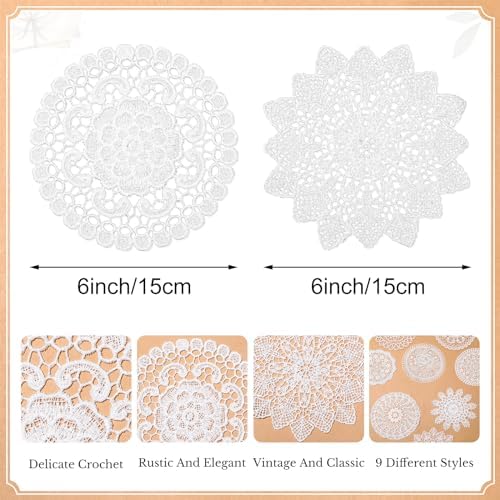 18 Piece 6 Inch Handmade Lace Doilies Set