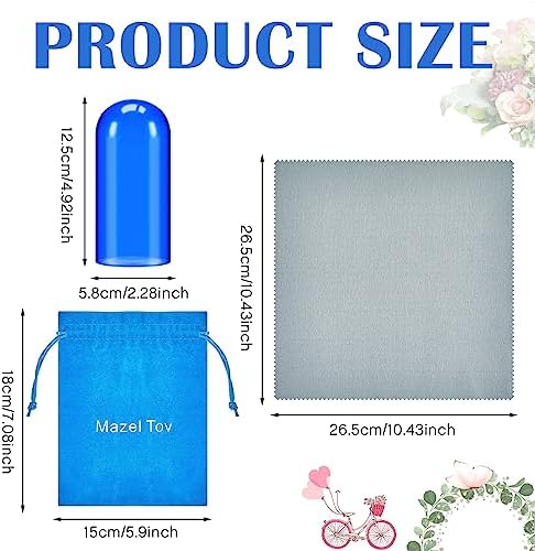 Jewish Wedding Glass Chuppah Breaking Glass Bag Dark Blue Engagement Gift