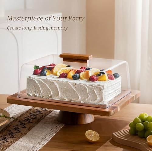 HBlife Cake Stand with Lid 165 Inch