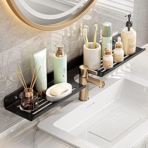 ROYALITA 17 Inch Acrylic Bathroom Shelf Organizer Over The Faucet