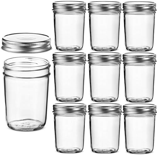 Paksh Novelty Food Storage Container Glass Jars with Airtight Lids 10 Pack