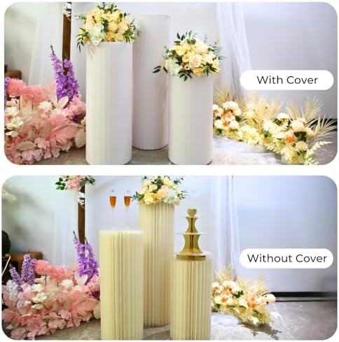 Merrifete 3PCS Reusable Cake Pedestal Stand for Party