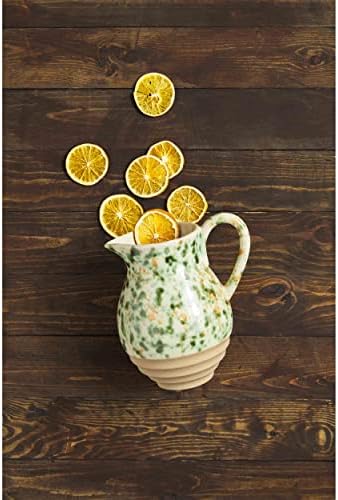 Mud Pie Splatter Stoneware Pitcher 65 oz