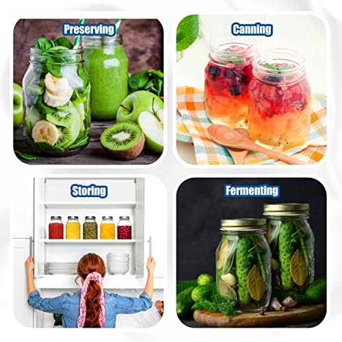 EHOMEA2Z 32 Oz Mason Jars with Lids 12 Pack