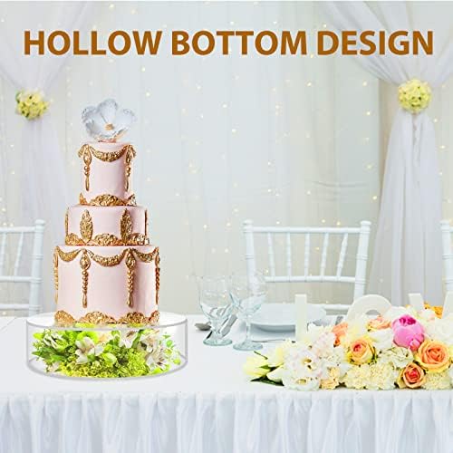 NOKI Clear Acrylic Cake Stand 11 Inch Cylinder Risers