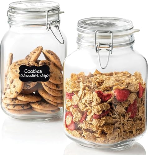 Bormioli Rocco 2 Liter Clear Canning Jars 2 Pack