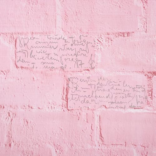 LovingWay 147 Feet Classroom Wall Shelf Liner Pink Bricks English Quotes