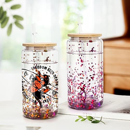 AGH 16OZ Snow Globe Glass Tumbler 8 Pack