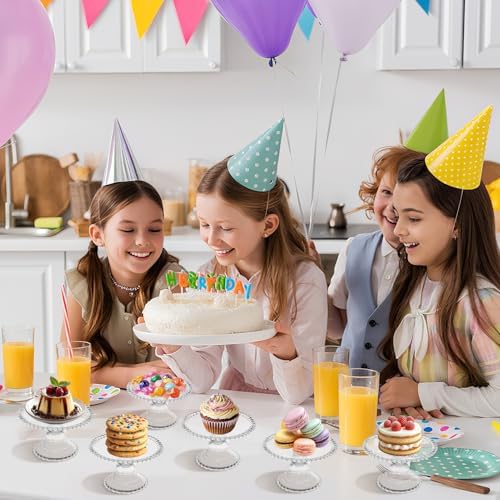 30 Pcs Clear Mini Cake Stand Set for Cupcakes and Desserts