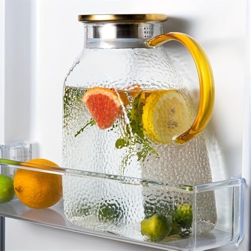 Cold Kettle 18L Glass Pitcher With Lid Spray Nozzle Handle Refrigerator Use