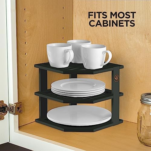 Bambsi Bamboo Corner Shelf - Black
